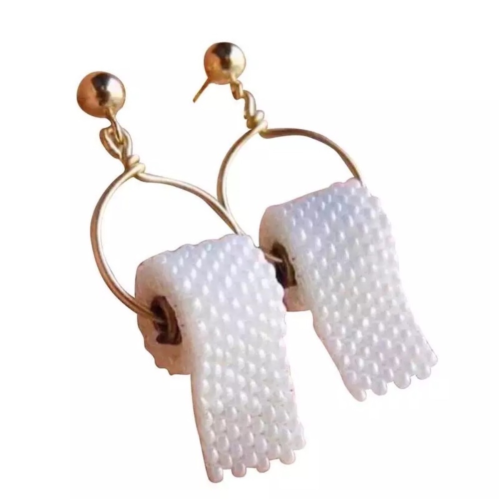 Toilet Paper Roll Earrings